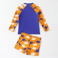 thumbnail image 5 of Ccpelsie Boy Swimsuit Rash Guard Shirt & Swim Trunks Boys Swim Set Summer Kids Bathing Suit(Blue,6-7 Years), 5 of 8