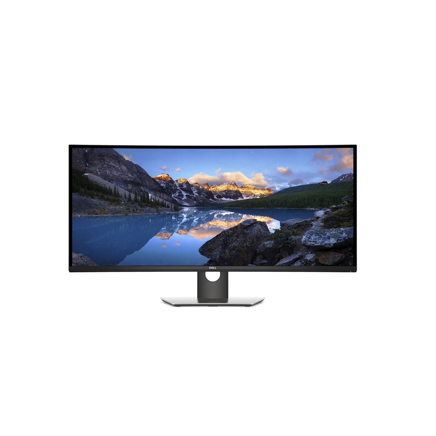 Photo 1 of Dell UltraSharp 37.5" Curved Monitor Black & Silver - LED Back-lit - 3840 x 1600 WQHD resolution - Flicker free screen w/ ComfortView