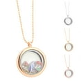 thumbnail image 2 of Locket Pendant Necklace Creative DIY Memory Necklace with 5 Floating Charms, 2 of 10