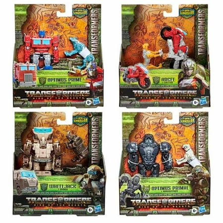Hasbro HSBF3897 12.5 cm Transformers The Rise of the Beasts Weaponizers Action Figuren - Assorted Color - Pack of 6