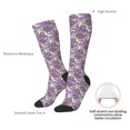 thumbnail image 4 of Pofeuu Violets Flowers Print Stockings, Adult Running Hiking Socks for Youth and Adult, 4 of 6
