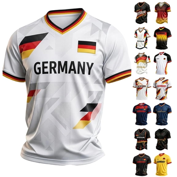 COTECRAM Mens World Football Championship 2026 Shirt – Fan Soccer Jersey for Germany England Mexico Brazil Canada, Sublimated Football Top Black L