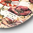 thumbnail image 3 of Designart 'Colorful Abstract Floral Pattern' Traditional Wall Clock, 3 of 3
