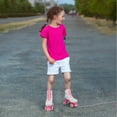 thumbnail image 5 of LPAMEOIU Kids Roller Skates with Light up Wheels,Quad Skates for Girls Teen,White(Youth 2/Women's 3.5), 5 of 11