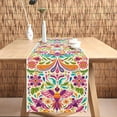 Mexican Otomi Linen Table Runner Mexico Cinco De Mayo Fiesta Party r