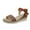 Brown, variant on Fesfesfes Sandals Women Strappy Sandals Women's Plus-size One-line Buckle Color Sandals Platform Straw Wedges 8.5(41)