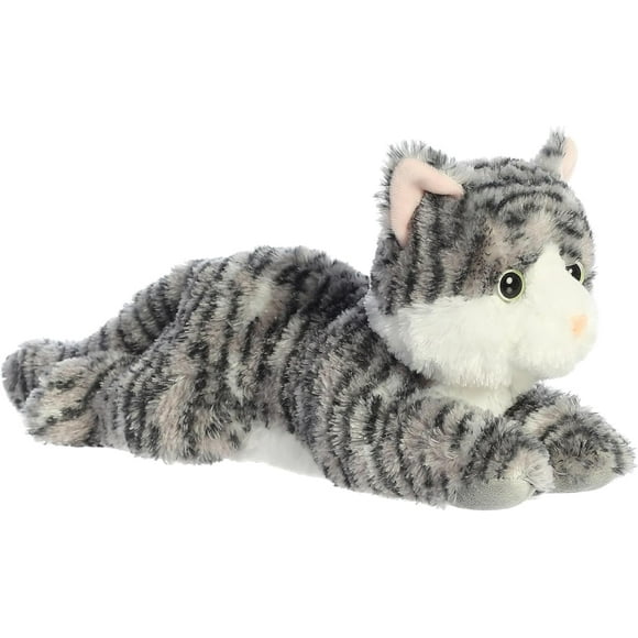 shiyou-Lily Grey Tabby Cat Flopsie Plush Stuffed Animal 12"