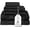 Black, variant on Premium Staple Cotton Bathroom Towel Set - Gray 600 GSM 6-Piece Luxury Bath Towel Set 3 Stripe - 2 Bath Towels, 2 Hand Towels & 2 Washclothes Set - High Absorbent & Quick Dry for Gym, Spa, Hotel