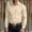 Beige, variant on Mens Western Style Shirts Long Sleeve Collared Snap Button T-Shirts Business Casual Workwear Tops with Pockets