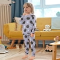 thumbnail image 5 of Black Cat Footprint Pattern Cotton Pajamas 2 Piece Set Sleepwear Soft and Comfortable Homewear Nightwear, 5 of 7