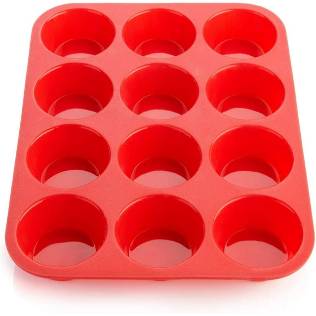 Silicone Muffin Tray for 12 Muffins Non-Stick Easy To Clean