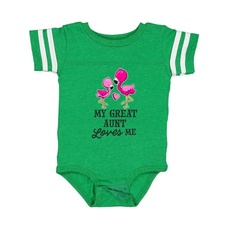 

Inktastic My Great Aunt Loves Me with Two Flamingos Gift Baby Boy or Baby Girl Bodysuit