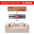 thumbnail image 4 of UTILIA Sofá Cama Plegable para Sala, Sillón Cama de Piso Convertible con Tela de Pana Suave, Espuma de Alta Densidad, Base Antideslizante, Diseño Flexible y Soporte Externo de Metal, Beige, 4 of 8