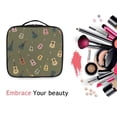 thumbnail image 6 of FORMRS Travel Makeup Bag Large Capacity Train Case Cosmetic Organizer with Adjustable Dividers, Cartoon Guitar Pattern, 6 of 8