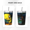 thumbnail image 3 of Termo Tweety Bird con pajita cónica, doble pared, aislamiento al vacío, impresión de acero inoxidable, 12 oz, color blanco, 3 of 7