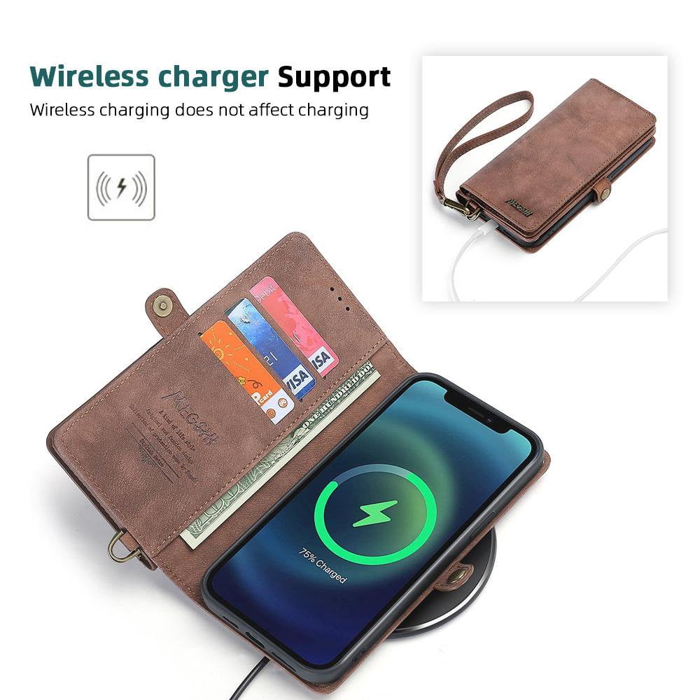 Wallet Case Compatible with 13 Mini 2 in 1 Wallet Protective Flip Cover  with Detachable Magnetic Wallet PU Leather Wallet with Lanyard 12 Card  Slots - Walmart.ca