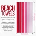 thumbnail image 4 of Superior Faded Stripes Cotton Absorbent Oversized Beach Towel, Pink, 4 of 8
