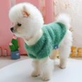 thumbnail image 4 of EIMELI Dog Sweaters for Small Dogs Girl Daisy Style Plush Round Neck Flowers Sweater Green M, 4 of 8