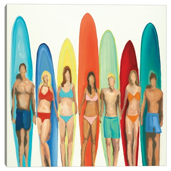 Masterpiece Art Gallery Surfers by Randy Hibberd Canvas Art Print