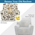 thumbnail image 5 of Renewold Cow Horse Sheep Chicken Print Recliner Slipcover Anti-Slip Extra Large Rustic Farmhouse Animal Recliner Cover 4 Pieces Universal Lazy Boy Recliner Chair Cover with Side Pocket, 5 of 8