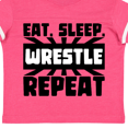 thumbnail image 4 of Inktastic Eat, Sleep, Wrestle, Repeat Boys or Girls Toddler T-Shirt, 4 of 5