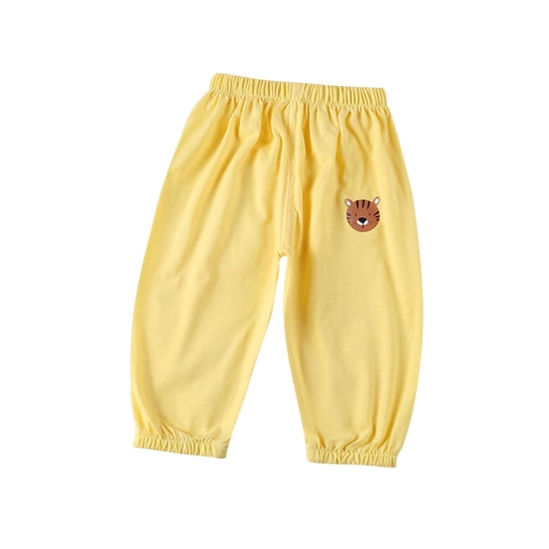 Odeerbi 1-6 Años Niños Niñas Pantalones de Chándal de Algodón de Impresión Lindo Entrenamiento Atlético Deportes Jogger Pantalones Verano Transpirable Suelta Joggers