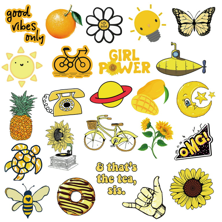 Clear Stickers Daisy Sticker, Yellow Daisy Cute Stickers, Aesthetic  Stickers, VSCO Girl Stickers, Laptop Stickers, Waterproof Stickers 