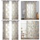 thumbnail image 4 of WDOplteas Cortina Ventana Con Flores Cenefas Gasa Transparente Color Amarillo (amarillo 100x250cm) 2 Uds., 4 of 7
