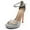SILVER, variant on COM STAR Women's Glittery Stiletto Open Toe High Heel Low Platform Formal Sandal Dress Party Shoes