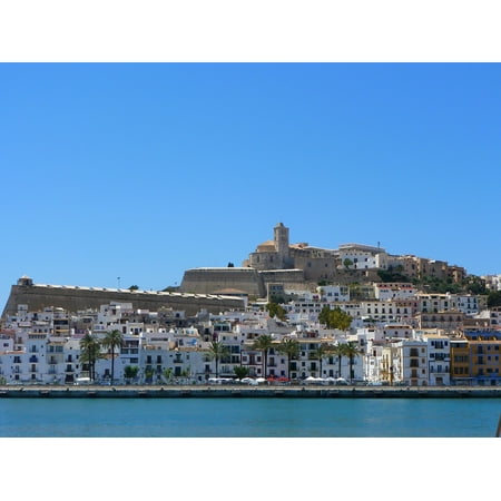 LAMINATED POSTER Balearic Islands Ibiza Summer Coastal Town Poster Print 24 x