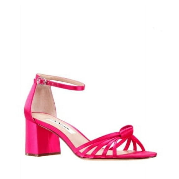 Nina Nidiah Peep Toe Block Heel Pumps coral 11m