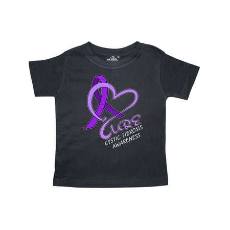 

Inktastic Cure- Cystic Fibrosis Awareness heart-shaped ribbon Gift Toddler Boy or Toddler Girl T-Shirt