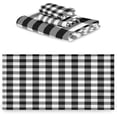 thumbnail image 2 of SKYSONIC 3 Pack Towel Black and White Plaid Cotton Bath Towel Set (1 Bath Towel, 1 Hand Towel, 1 Washcloth) for Bathroom, Super Soft and Quick Dry Towels, 2 of 7
