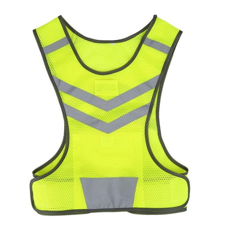 Yosoo  High Visibility Adjustable Reflective Safety Vest for Outdoor Sports Cycling Running Hiking, High Visibility Vest, Safety (Best Reflective Running Gear)