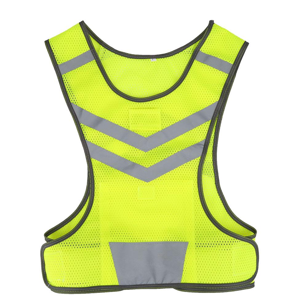 High Visibility Reflective Vest Safety Hi-Vis Jacket For Running Night Q7J4