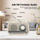 thumbnail image 2 of Radio AM FM portátil Audiocrazy con Bluetooth 5.0 Crema, 2 of 7