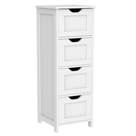 bathroom standing drawers cabinet floor slim storage toiletries medications hygiene sleek overlaid clean bath items topeakmart walmart
