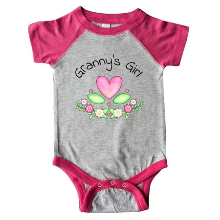 

Inktastic Granny s Girl- Heart Flowers Gift Baby Girl Bodysuit