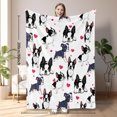 thumbnail image 2 of Qiushi Adorable Fleece Dog Blanket - Soft, Cozy, Lightweight, Warm, Flannel Throw for Couch, Bed, Sofa, Living Room Decor - Perfect for Snuggling Up on Chilly Days 60x80in, 2 of 8