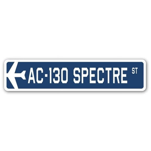 AC-130 Spectre Street Sign Air Force Aircraft Military | Indoor/Outdoor | 18" Wide