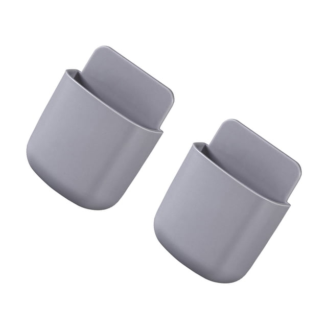 Inteprter 2 uds caja de almacenamiento de Control remoto de aire acondicionado contenedor de organización de tamaño pequeño soporte de Almacenamiento y organización del hogar Gris