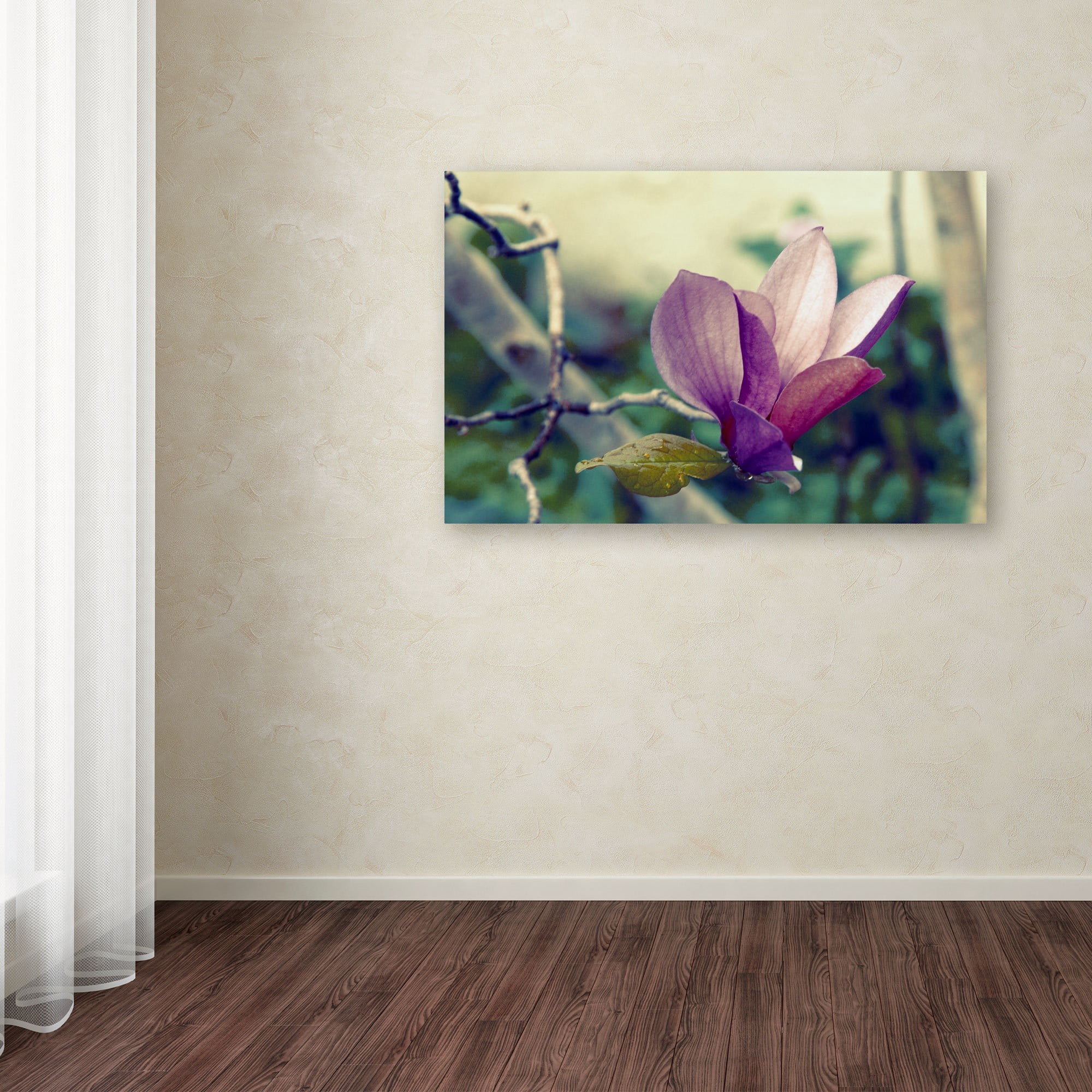 Trademark Fine Art "Pink Magnolia" Canvas Art by Patty Tuggle