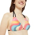 thumbnail image 6 of Trendy Colorful Swirl Strappy Bikini Set - Fun and Flirty Swimwear, 6 of 9