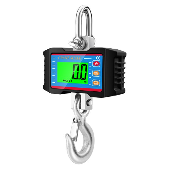 Balance Suspendue Numérique Robuste, Capacité de 1000 Kg/2204 Lb avec Résolution de 0,5 kg, Écran Rétroéclairé LCD, Construction en Acier et Alliage d'Aluminium, avec Tare/zéro/tenue des Données/commutateur d'Unité Kg-lb-n, Idéale pour