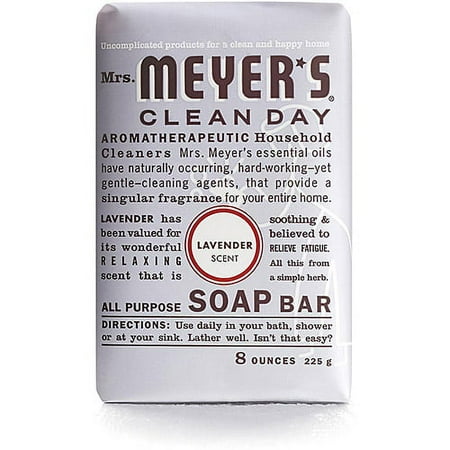 Mrs Meyers Lavender Bar Soap 8 Oz