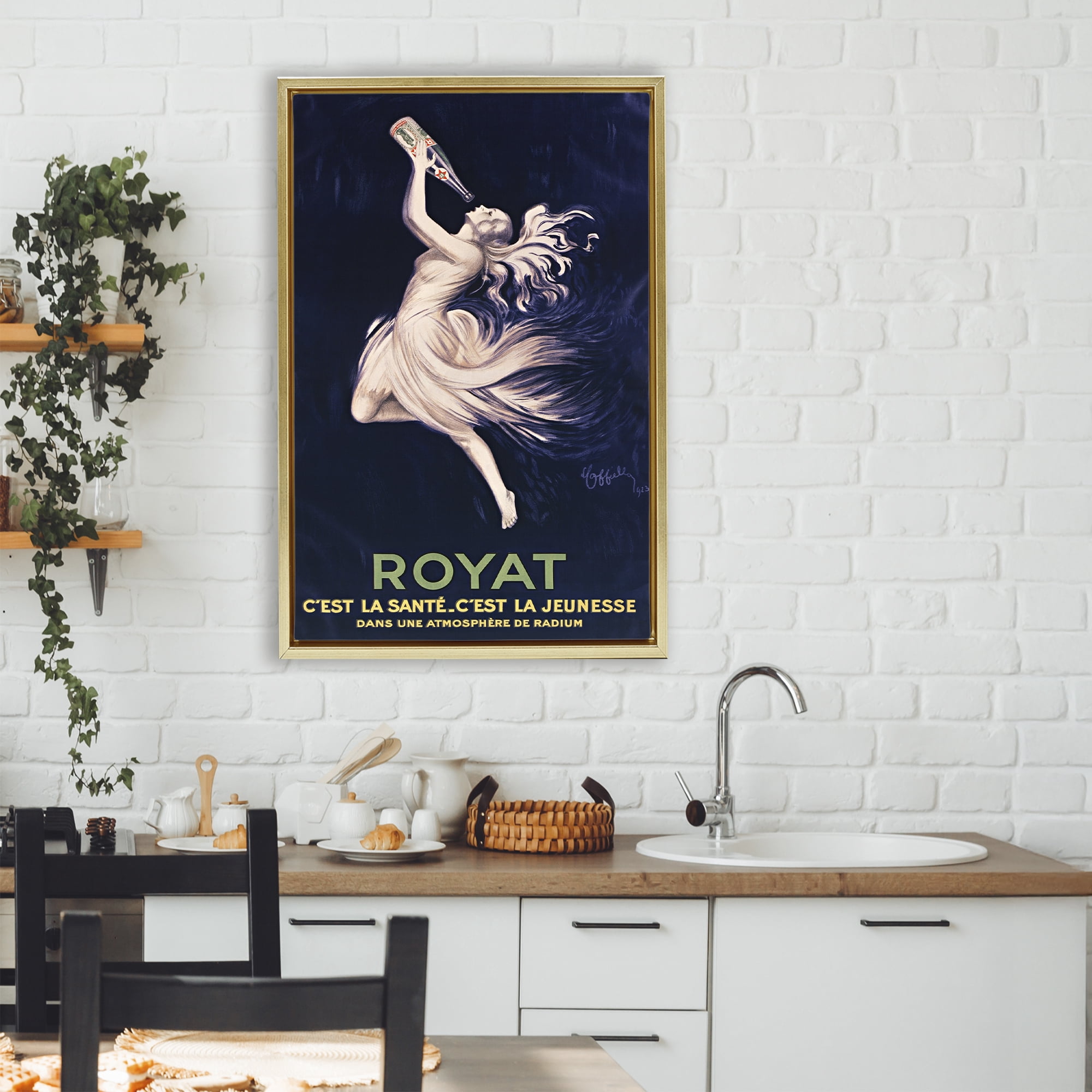 Stupell Industries Royat 1923 Advertisement Gold Framed Floater Canvas Wall Art, design by Leonetto Cappiello