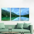 thumbnail image 3 of IDEA4WALL 3 Piece Landscape Canvas Prints Wall Art Green Forest Mountain and Lake - 24"x36"x3 Panels, 3 of 5