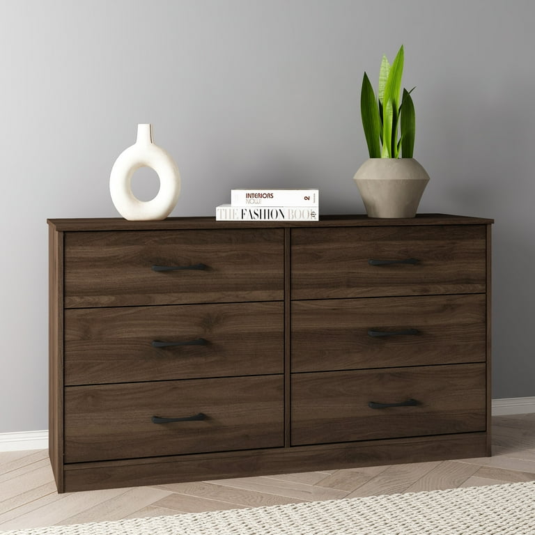 Mainstays Ardent 6 Drawer Dresser, 53.75 inch Wide, Dark Walnut Mainstays Ardent 6 Drawer Dresser, 53.75 inch Wide, Dark Walnut