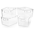thumbnail image 4 of Caja de almacenamiento de plástico PET transparente, caja organizadora de artículos diversos de cocina, caja organizadora de escritorio, refrigerador de bebidas de frutas y verduras, 4 of 6