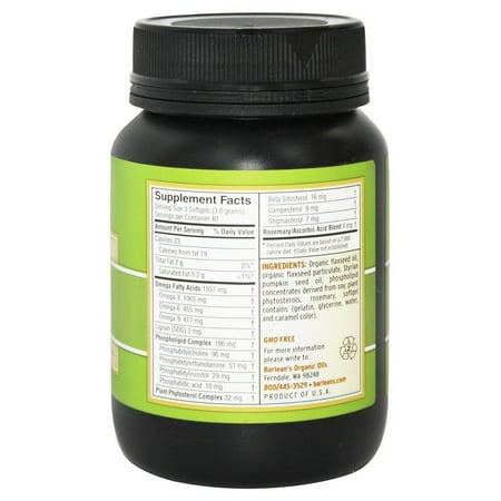 Barlean's - Omega Man Men's Health & Vitality Formula 1000 mg. - 120 Capsules